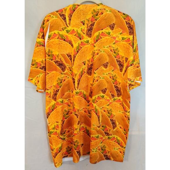 Vivid Tacos Mexican Print Short Sleeve T-Shirt Size 2XL "Distressed Fabric" - Picture 2 of 8